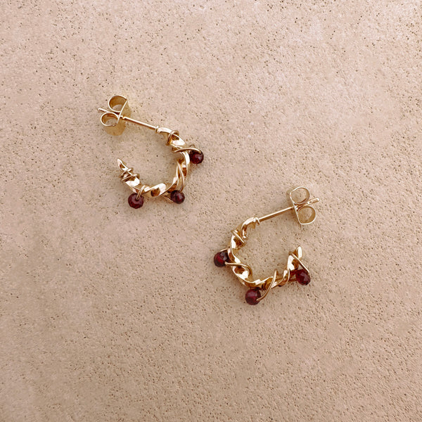 Sienna - Boucles Grenat