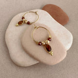 Miyah - Boho Gemstone Hoops
