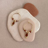 Miyah - Boho Gemstone Hoops