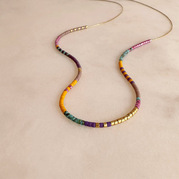 Estella - Collier Perles Multicolores