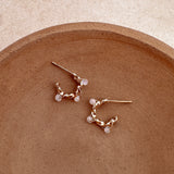 Sienna - Moonstone Hoops