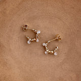 Sienna - Moonstone Hoops