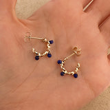Sienna - Mini Créoles Lapis
