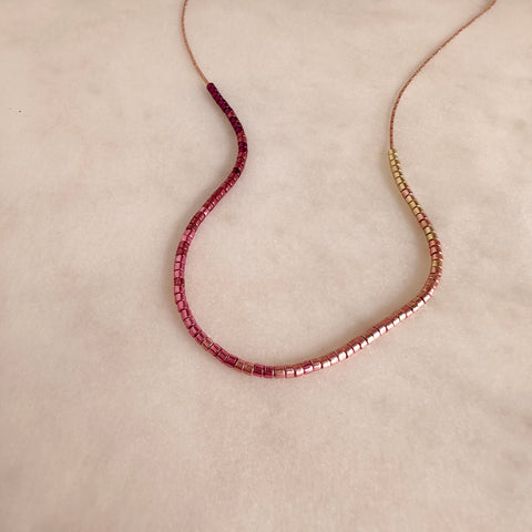 Estella - Pink Ombré Necklace