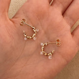 Sienna - Moonstone Hoops