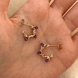 Sienna - Amethyst Hoops