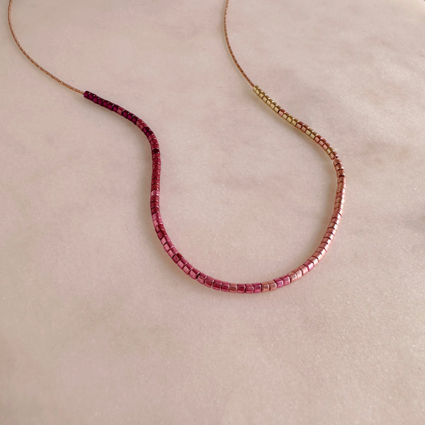 Estella - Collier Ombré Rose