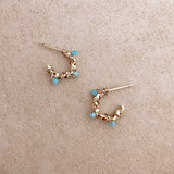 Sienna - Amazonite Hoops