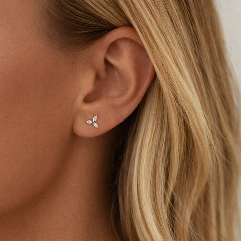 Marinda - Boucles Fleur CZ