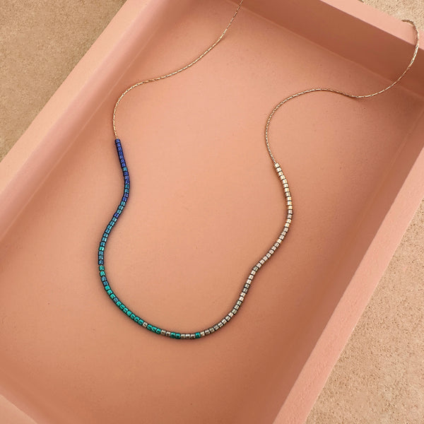 Estella - Collier Ombré Bleu