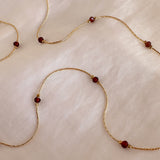 Bridget - Dainty Garnet Necklace