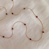 Bridget - Dainty Garnet Necklace