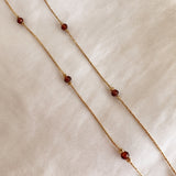 Bridget - Dainty Garnet Necklace