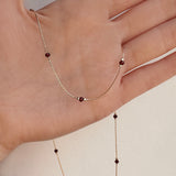 Bridget - Dainty Garnet Necklace