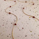 Bridget - Dainty Garnet Necklace