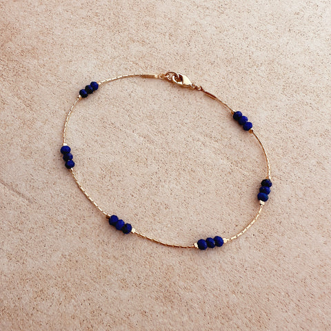 Meera - Lapis Bead Bracelet