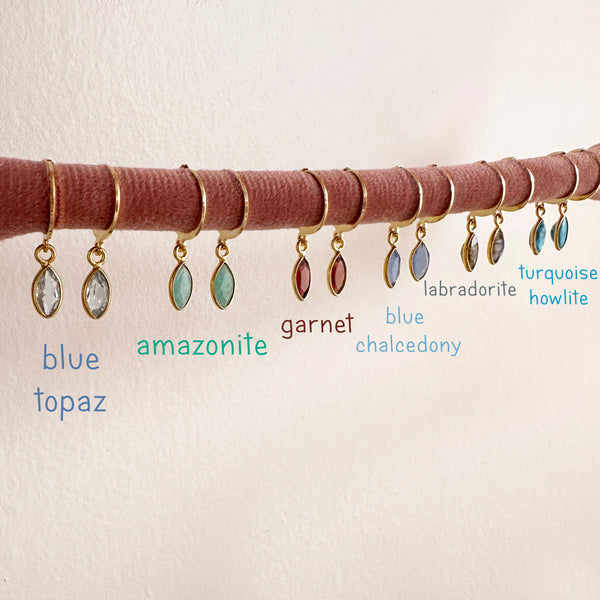 Somya - Gemstone Charm Earrings