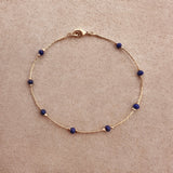 Regan - Lapis Bead Bracelet