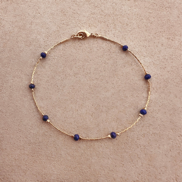 Regan - Lapis Bead Bracelet