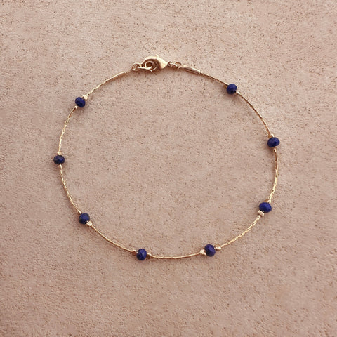 Regan - Lapis Bead Bracelet