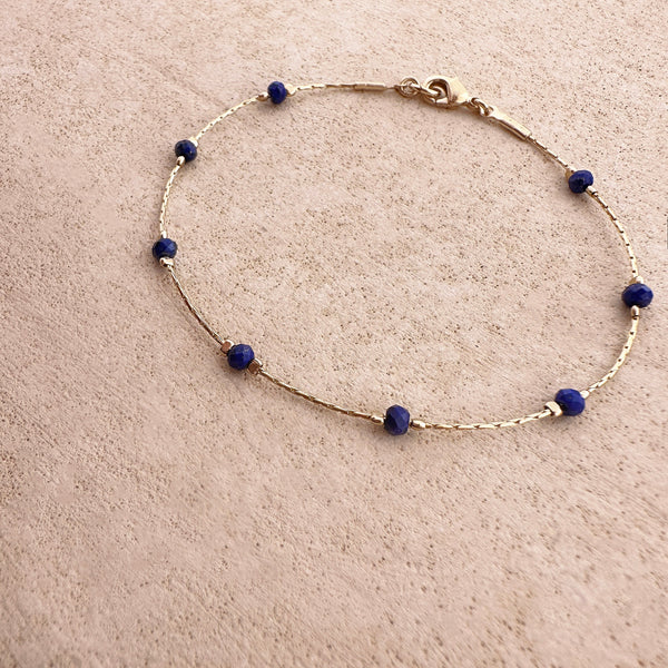 Regan - Lapis Bead Bracelet