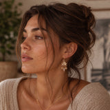 Joyce - Boucles Tombantes Fleur