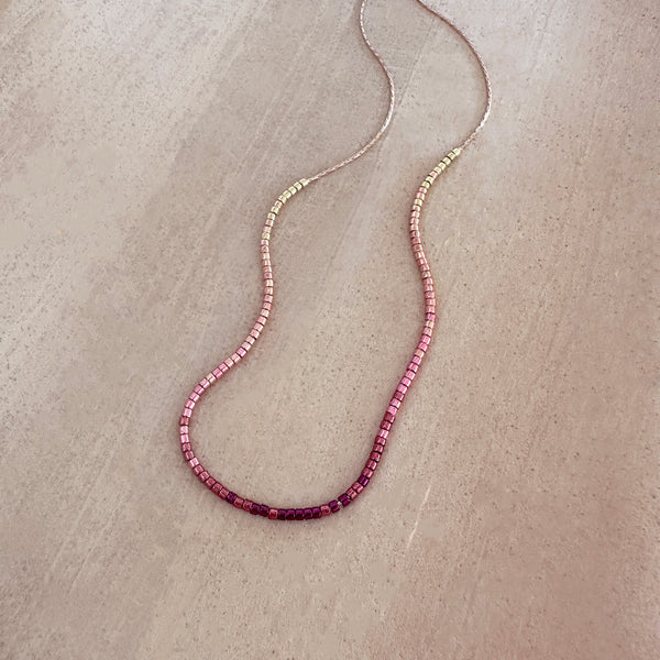 Estella - Collier Ombré Rose