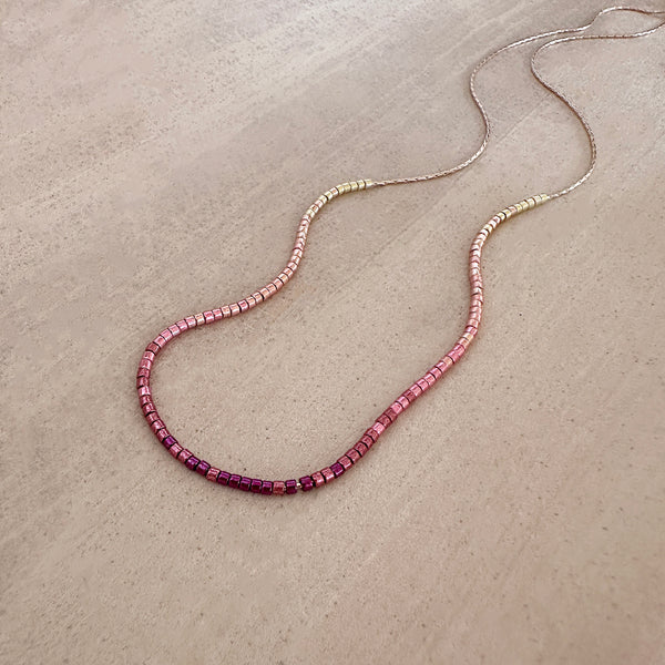 Estella - Collier Ombré Rose