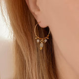 Inaya - Moonstone Hoop Earrings