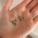 Miyah - Boho Gemstone Hoops