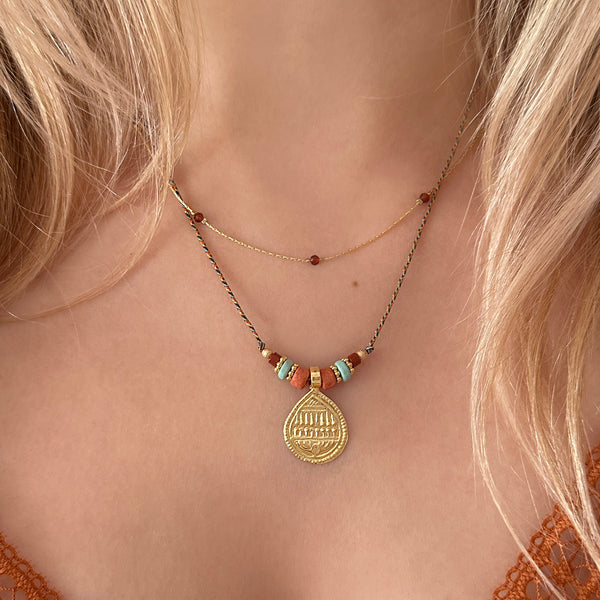 Bridget - Dainty Garnet Necklace