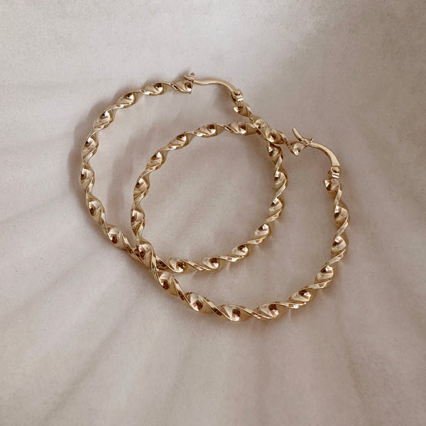 Shantel - Large Twisted Hoops