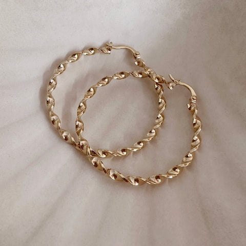 Shantel - Large Twisted Hoops