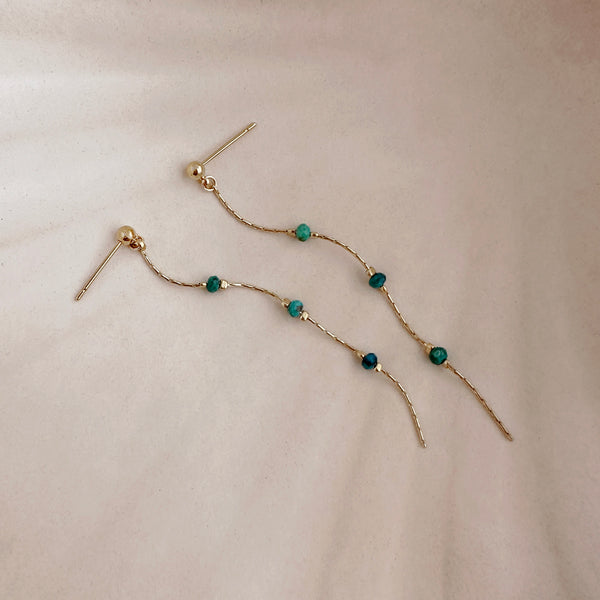 Eliska - Minimalist Turquoise Earrings