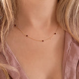 Bridget - Dainty Garnet Necklace
