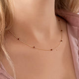 Bridget - Dainty Garnet Necklace