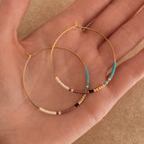 Marina - Beaded Hoops