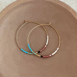 Marina - Beaded Hoops