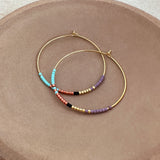 Marina - Beaded Hoops
