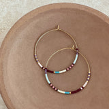 Marina - Beaded Hoops