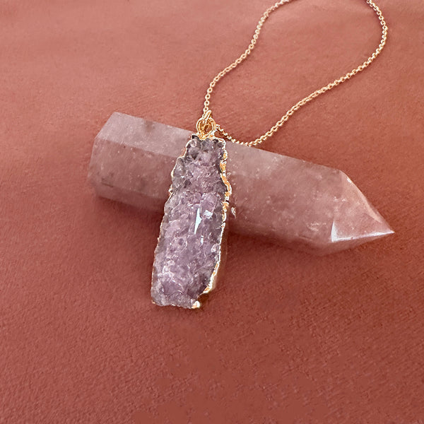 Maeve - Agate Druzy Necklace