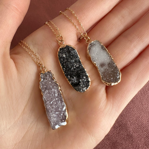 Maeve - Agate Druzy Necklace