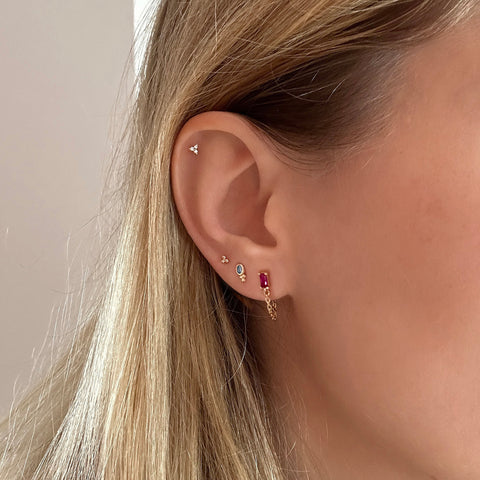 Miri - Pink CZ Stud Earrings