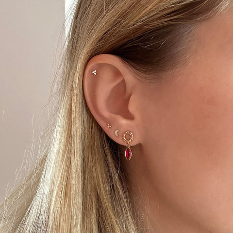 Jude - Fuchsia Dangle Earrings