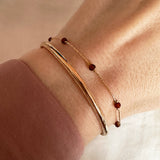 Regan - Garnet Bead Bracelet