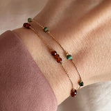 Meera - Bracelet Perles Grenat