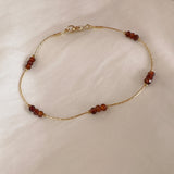 Meera - Bracelet Perles Grenat