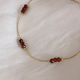 Meera - Bracelet Perles Grenat