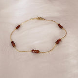 Meera - Bracelet Perles Grenat