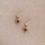 Lorna - Purple Boho Earrings